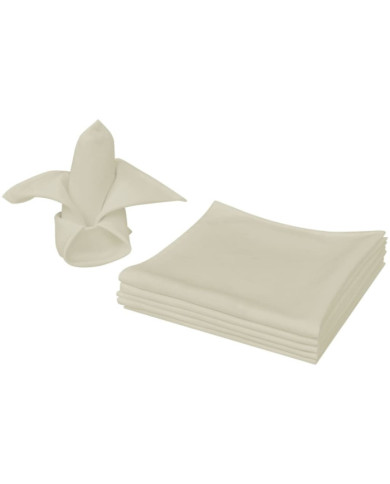 Serviettes de table 50 pcs Crème 50x50 cm | Mobilier & Déco