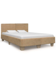 Cadre de lit avec tête de lit sans matelas rotin véritable | Mobilier & Déco