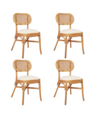 Chaises à manger lot de 4 Lin | Mobilier & Déco