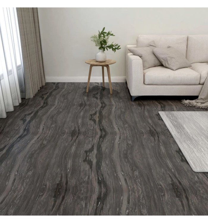 Dalles de plancher autoadhésives 20 pcs PVC 1,86 m² gris foncé | Mobilier & Déco