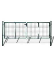 Portail de clôture Acier 306x150 cm Vert | Mobilier & Déco
