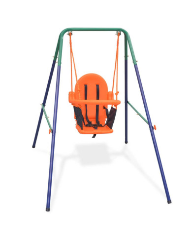 Balançoire pour enfants avec harnais de sécurité Orange | Mobilier & Déco