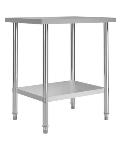 Table de travail de cuisine 80x60x85 cm Acier inoxydable | Mobilier & Déco