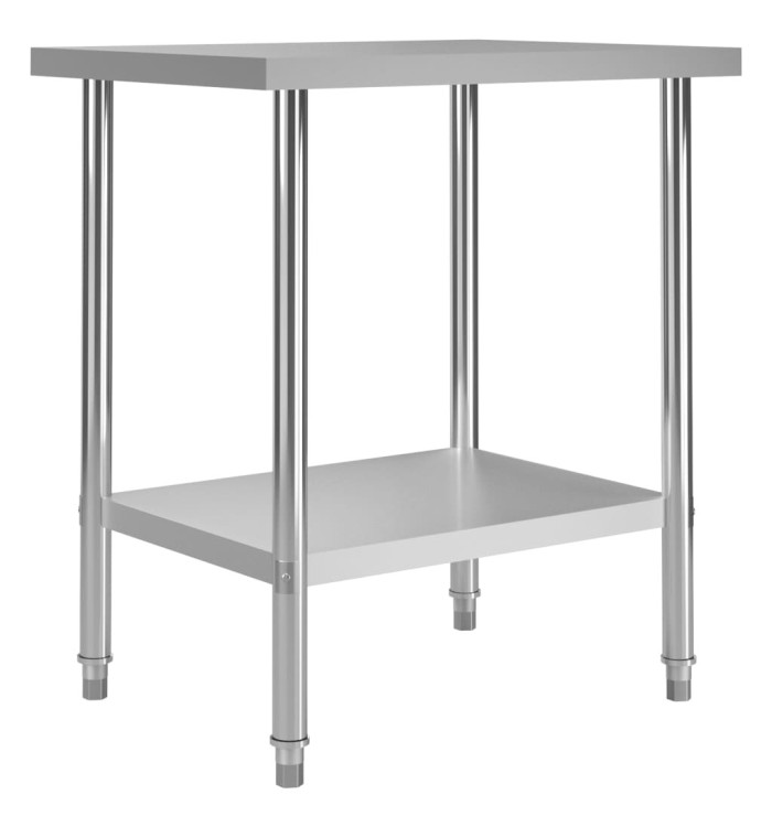 Table de travail de cuisine 80x60x85 cm Acier inoxydable | Mobilier & Déco