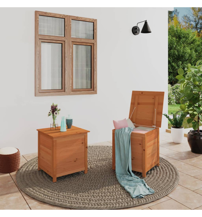 Boîte à coussins d'extérieur Marron 50x50x56 cm Sapin massif | Mobilier & Déco