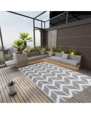 Tapis d'extérieur ARAKIL Gris 190x290 cm PP | Mobilier & Déco