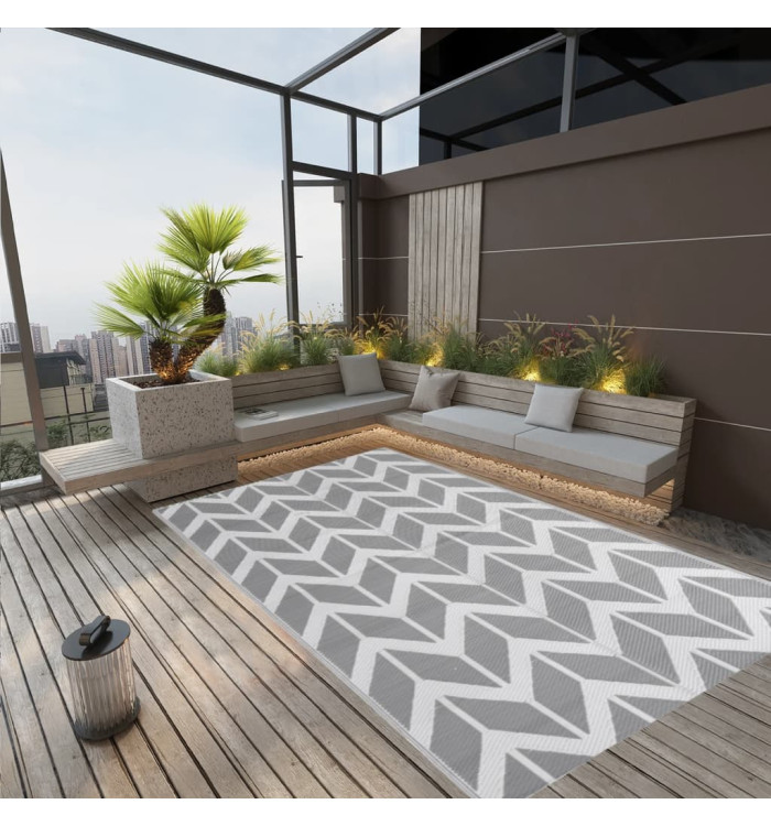Tapis d'extérieur ARAKIL Gris 190x290 cm PP | Mobilier & Déco