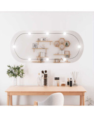 Miroir mural avec lumières LED 45x100 cm verre ovale | Mobilier & Déco