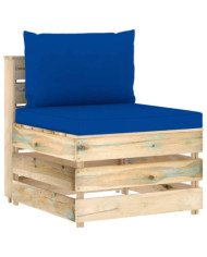 Canapé central sectionnel avec coussins Bois imprégné de vert | Mobilier & Déco
