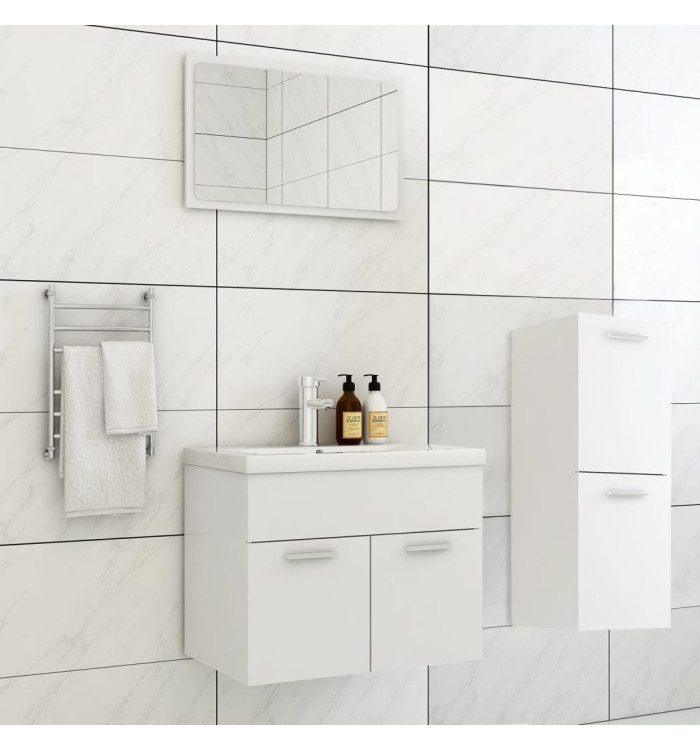 Ensemble de meubles de salle de bain Blanc Aggloméré | Mobilier & Déco