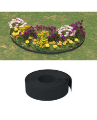Bordures de jardin 4 pcs noir 10 m 15 cm polyéthylène | Mobilier & Déco