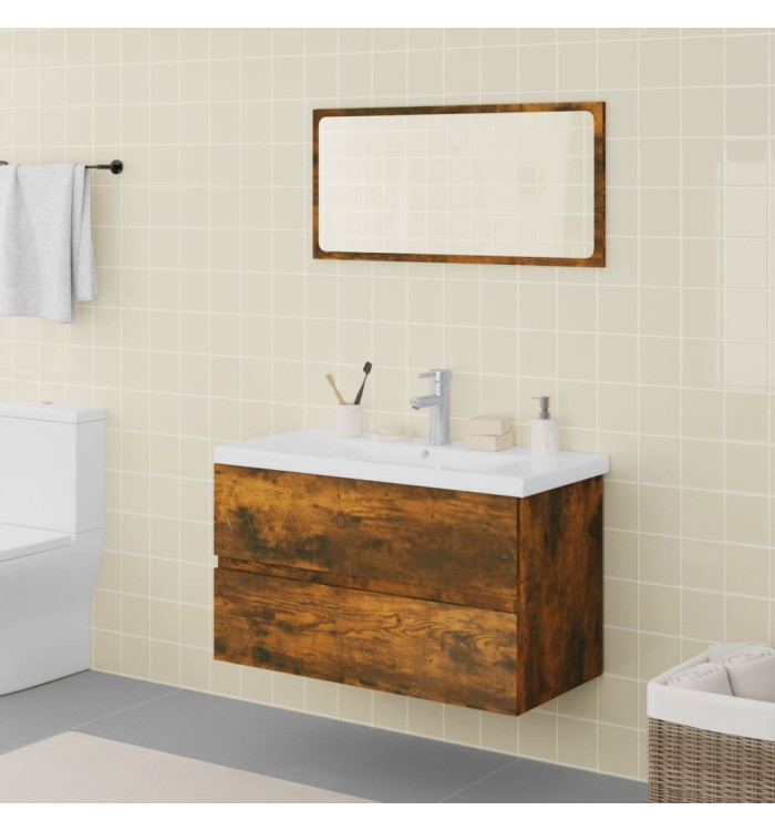 Meubles de salle de bain Chêne fumé Bois d'ingénierie | Mobilier & Déco
