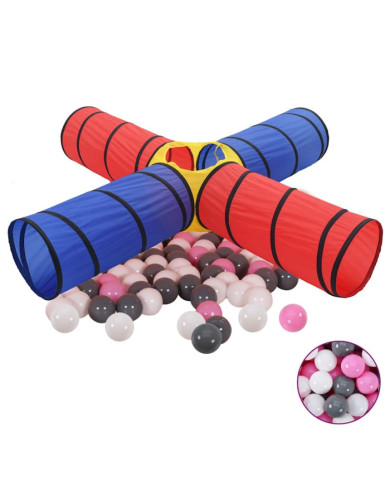 Tunnel de jeu pour enfants avec 250 balles Multicolore | Mobilier & Déco