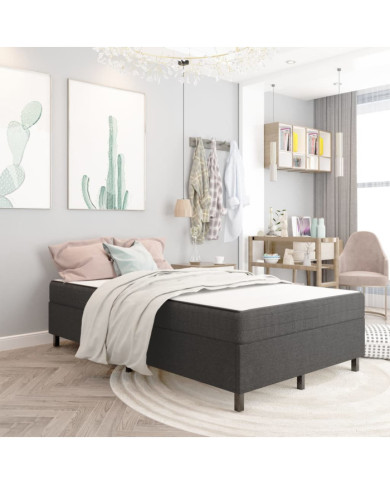 Sommier à lattes de lit Gris foncé Tissu 120x200 cm | Mobilier & Déco