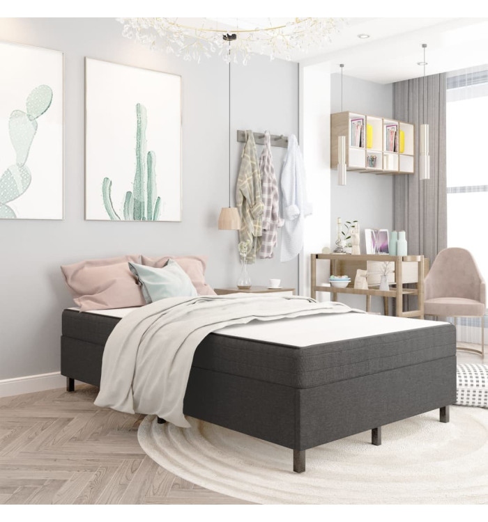 Sommier à lattes de lit Gris foncé Tissu 120x200 cm | Mobilier & Déco
