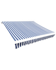 Toile d'auvent Bleu et blanc 500x300 cm | Mobilier & Déco