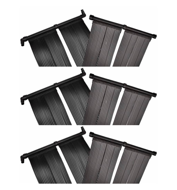 Panneaux solaires de chauffage de piscine 6 pcs 80x620 cm | Mobilier & Déco