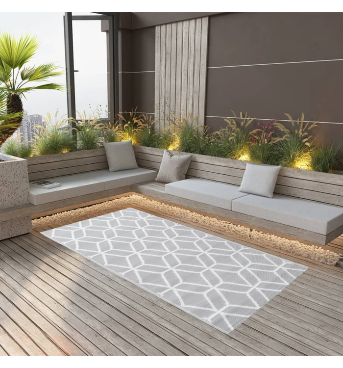 Tapis d'extérieur ARAKIL Gris 80x150 cm PP | Mobilier & Déco