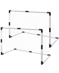 Set de mini-but de football poteau et filet enfants 2pcs 91,5x48x61 cm | Mobilier & Déco
