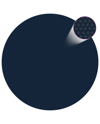 Film solaire de piscine flottant PE 417 cm Noir et bleu | Mobilier & Déco