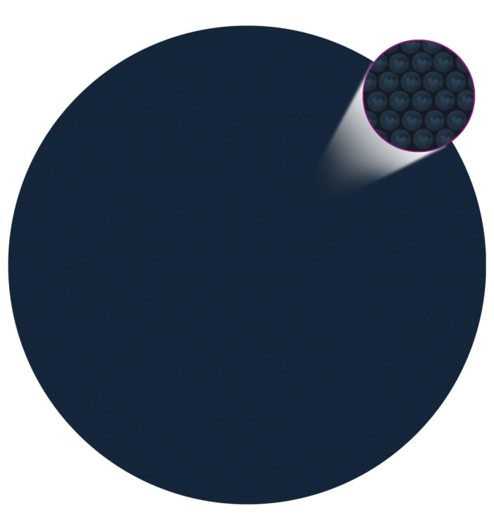 Film solaire de piscine flottant PE 417 cm Noir et bleu | Mobilier & Déco