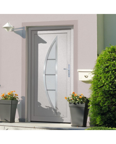 Porte d'entrée Blanc 98x208 cm PVC | Mobilier & Déco