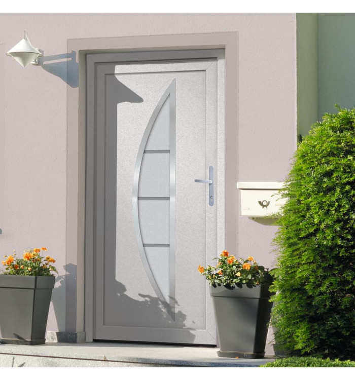 Porte d'entrée Blanc 98x208 cm PVC | Mobilier & Déco