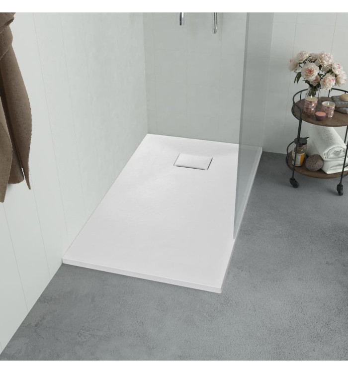 Bac de douche SMC Blanc 100 x 80 cm | Mobilier & Déco