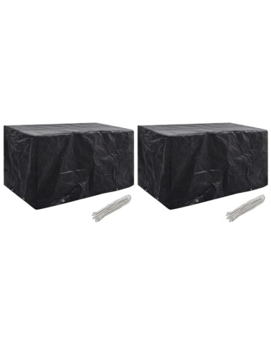 Housses de salon de jardin 2 pcs 8 œillets 180x70x90 cm | Mobilier & Déco