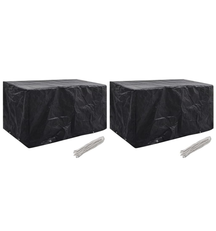 Housses de salon de jardin 2 pcs 8 œillets 180x70x90 cm | Mobilier & Déco