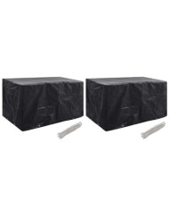 Housses de salon de jardin 2 pcs 8 œillets 180x70x90 cm | Mobilier & Déco