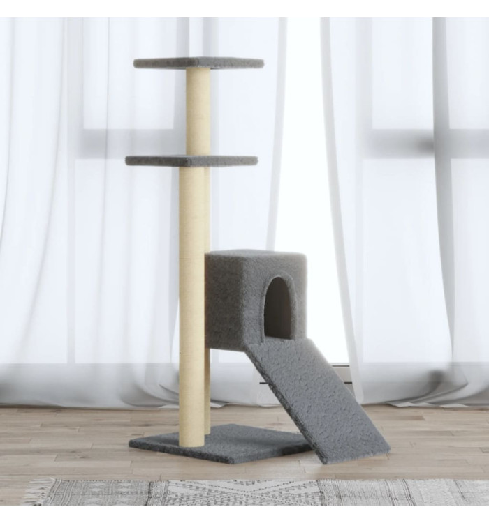 Arbre à chat avec griffoirs en sisal Gris clair 92 cm | Mobilier & Déco