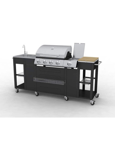 Barbecue de cuisine d'extérieur Montana 4 brûleurs | Mobilier & Déco