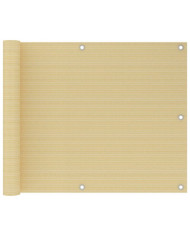 Écran de balcon Beige 75x500 cm PEHD | Mobilier & Déco
