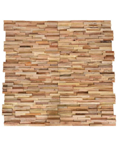 Panneaux de revêtement mural 3D 10 pcs 1,08 m² Bois de teck | Mobilier & Déco