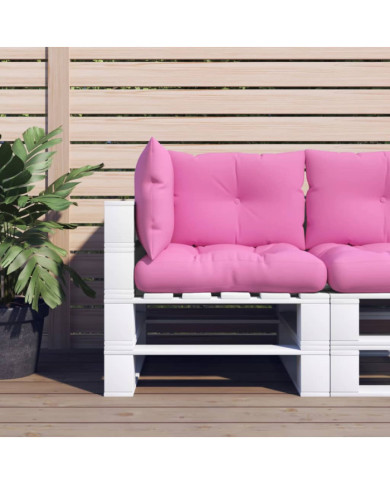 Coussins de palette lot de 3 rose tissu Oxford | Mobilier & Déco