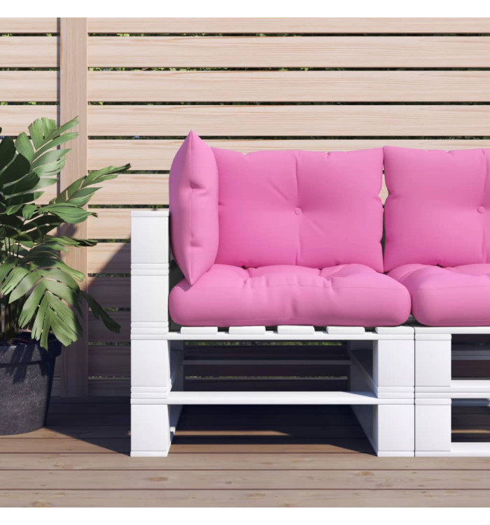 Coussins de palette lot de 3 rose tissu Oxford | Mobilier & Déco