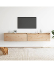 Armoires murales 2 pcs 100x30x35 cm Bois de pin massif | Mobilier & Déco