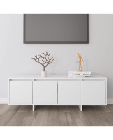 Meuble TV Blanc 120x30x40,5 cm Bois d'ingénierie | Mobilier & Déco