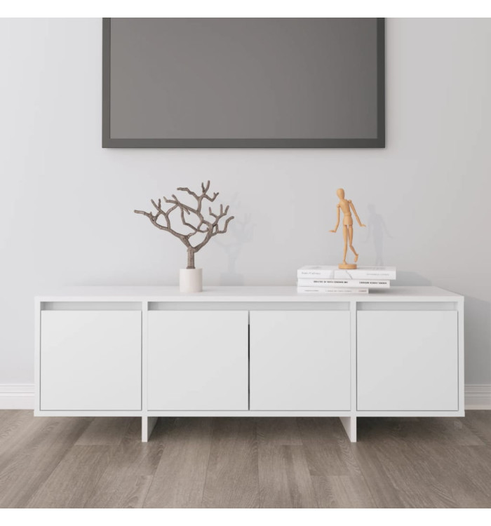 Meuble TV Blanc 120x30x40,5 cm Bois d'ingénierie | Mobilier & Déco