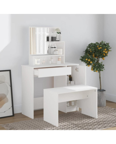 Ensemble de coiffeuse Blanc 86,5x35x136 cm | Mobilier & Déco