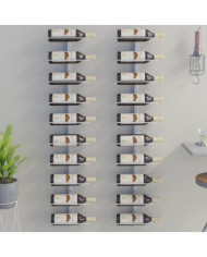 Casier à vin mural pour 10 bouteilles 2 pcs Blanc Métal | Mobilier & Déco