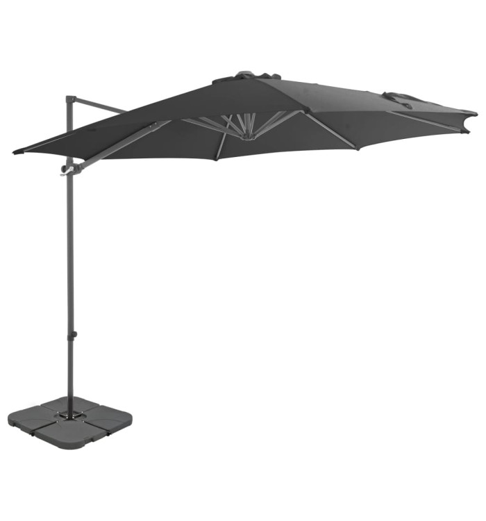 Parasol de jardin avec base portable anthracite | Mobilier & Déco