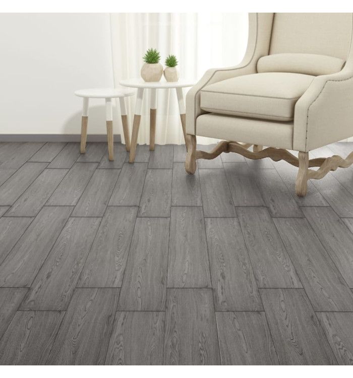 Planches de plancher PVC autoadhésif 2,51 m² 2 mm Gris foncé | Mobilier & Déco