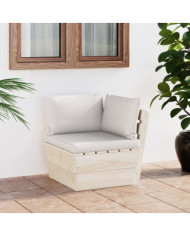 Canapé d'angle palette de jardin avec coussins Épicéa imprégné | Mobilier & Déco