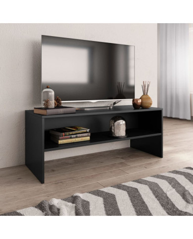Meuble TV Noir 100x40x40 cm Bois d’ingénierie | Mobilier & Déco
