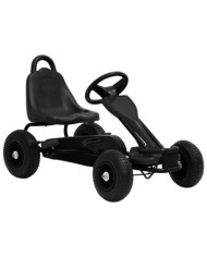 Kart à pédales avec pneus Noir | Mobilier & Déco