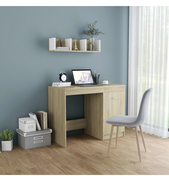 Bureau Chêne sonoma 100x50x76 cm Bois d’ingénierie | Mobilier & Déco