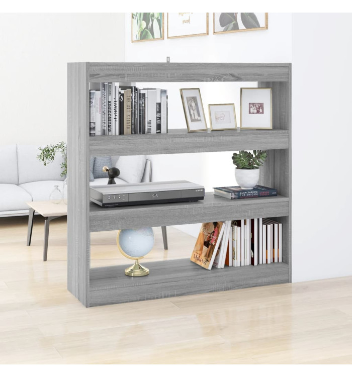Bibliothèque/Séparateur de pièce sonoma gris 100x30x103 cm | Mobilier & Déco