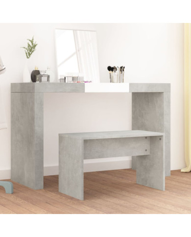 Tabouret de toilette Gris béton 70x35x45 cm Bois d'ingénierie | Mobilier & Déco